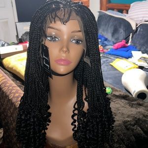 Braided lace front wig